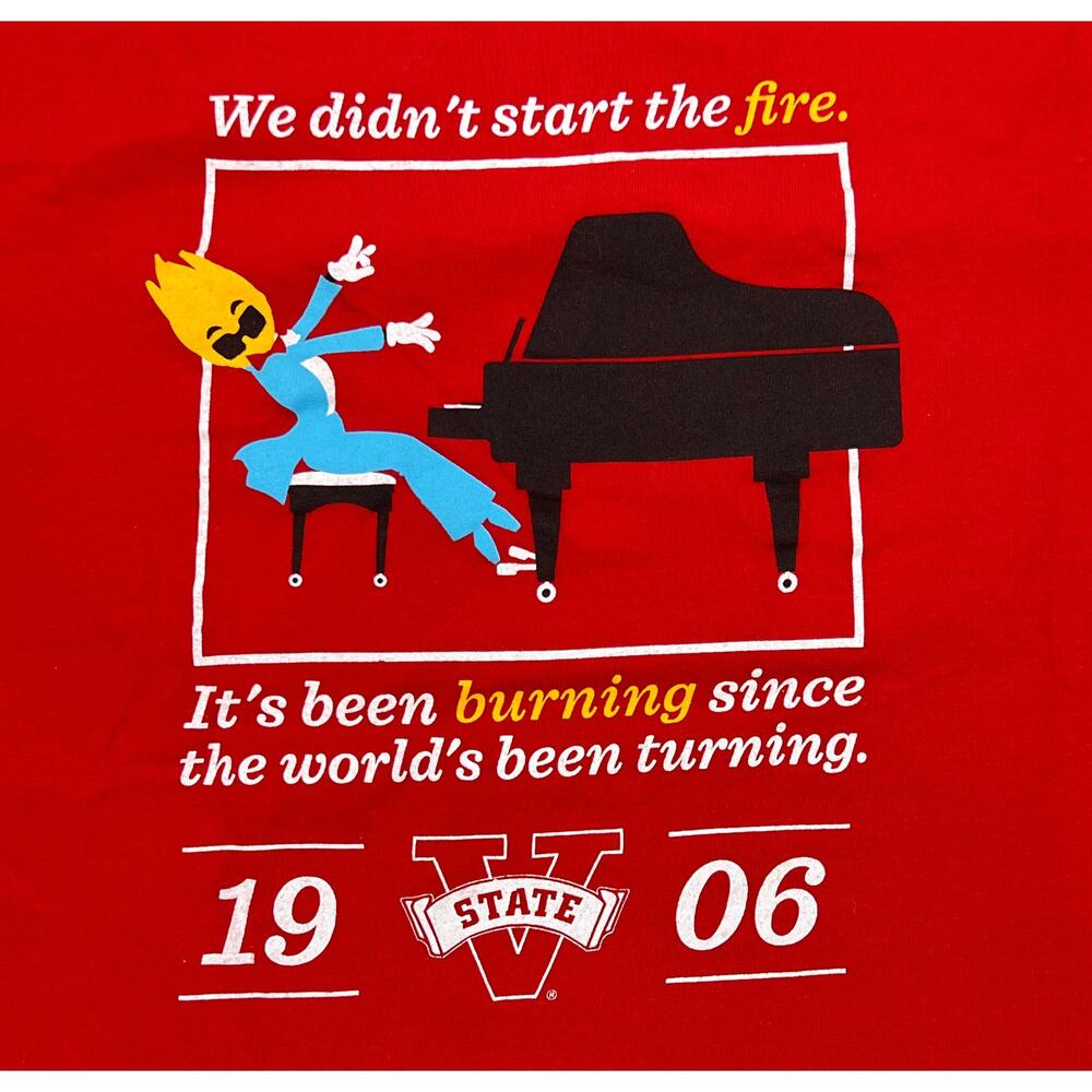 Valdosta State University VSU Blazer Beginnings Tee Shirt Medium Crew Neck Red
